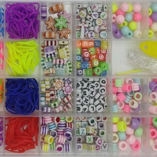 Гумки для плетіння+намистинки /215/ "Валіза" 450шт.+інструменти+крючки (1/108)