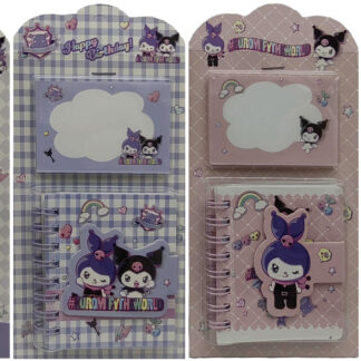 Набір канцелярський /62502/ "Kuromi Куромі" (блокнот на спіралі 40арк., папір для нотаток 60арк.) (1/24)