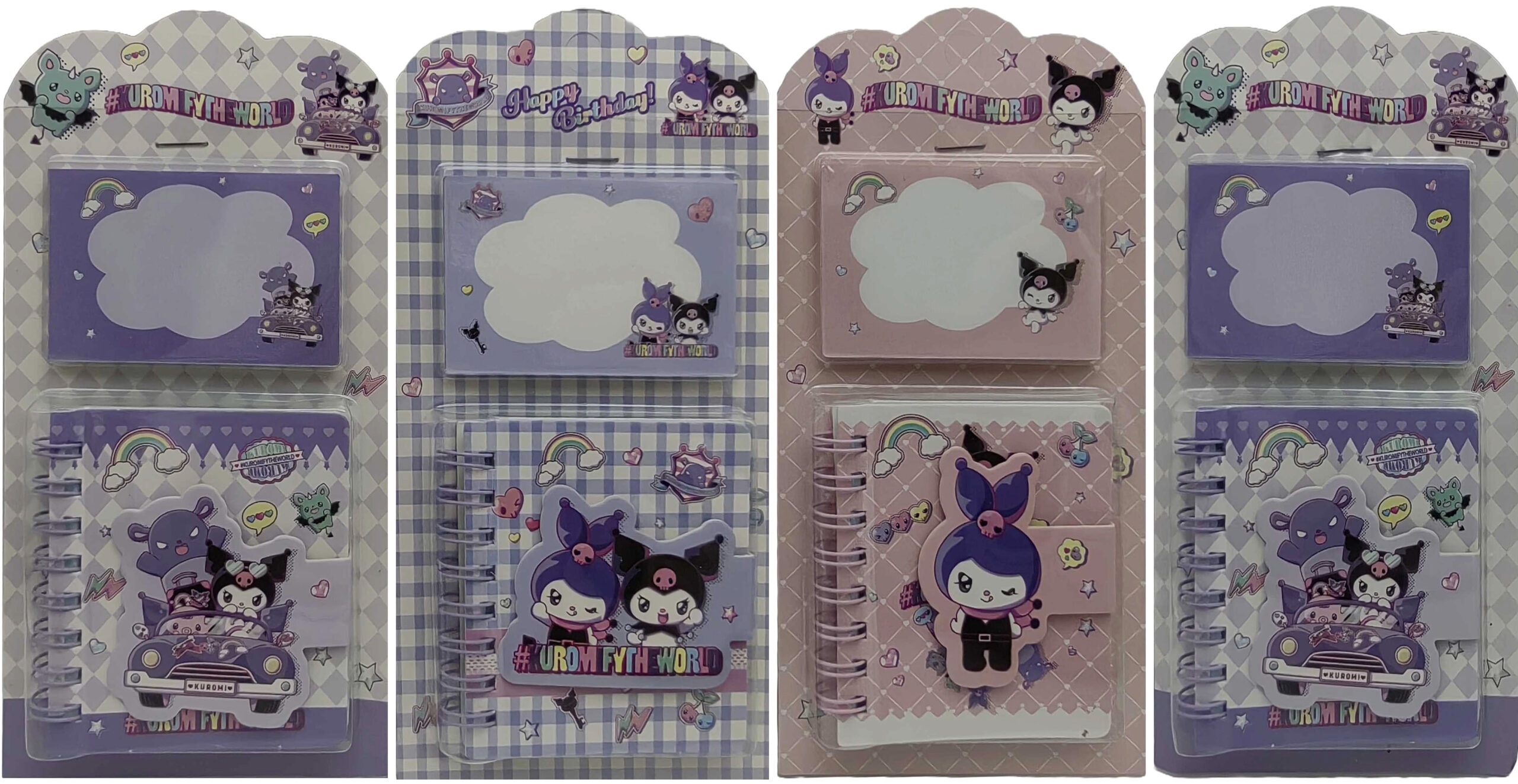 Набір канцелярський /62502/ "Kuromi Куромі" (блокнот на спіралі 40арк., папір для нотаток 60арк.) (1/24)