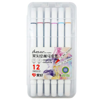 Скетч Маркер двосторонній АКВ. "AIHAO" /PM513-12/ 12шт/набір  (1/96)