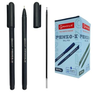Ручка кулькова "Radius" /PENZO-X чорна/ 1000 м (50/500/2000)