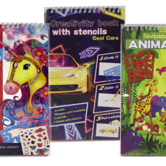 Набір для творчості 12*23см/30арк. "WB" /2405/ з 4 трафаретами+2арк.наліпок (1/24)