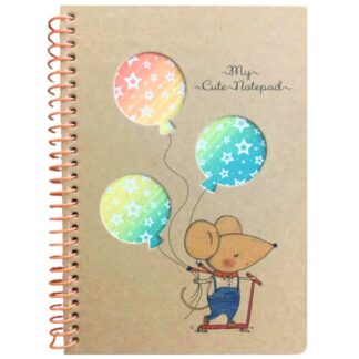 Блокнот В6/80 "Bourgeois" /N9610/ Тв.обкл., мат.лам. крафт, спіраль, вн.блок 60г, # (1/60)