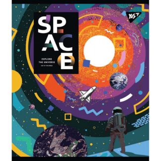 Зошит уч. "YES" 24арк.== /765257/ "Space abstract" ірідіум (10/160)