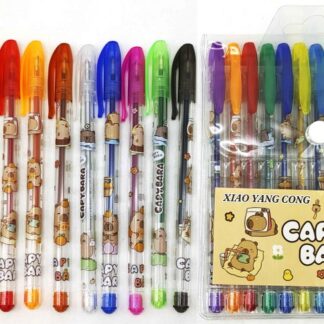 Набір гелевих ручок /907-12/ 12 кольорів "Капібара" з блиском та запахом,уп.PVC (1/24)