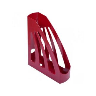 Лоток для паперу вертикальний "КІП" ЛВ-03 ТЕМ-ЧЕРВОНИЙ (1/16)