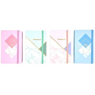 Блокнот 7,5*10,5см/80арк "JO" /5701-6/ на гумці "Геометрія", мікс (1/24)