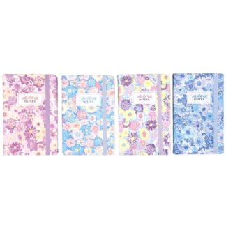 Блокнот 9*14см/80арк "JO" /5702-8/ на гумці "Квіти", мікс (1/24)