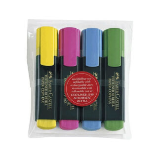 Набор маркер "Faber-Castell" /154804 /254844 / 4ШТ TEXTLINER НАБОР ЗЕЛ. КОР. (1)