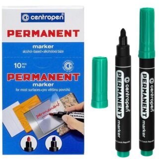 Маркер "Centropen" /8566/04/ перманентний КРУГЛИЙ, зелений (10/200)