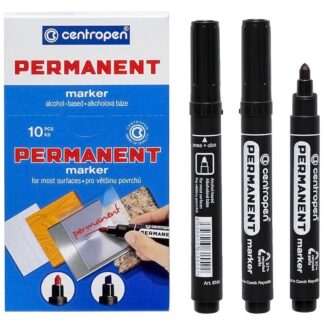 Маркер "Centropen" /8566/01/ перманентний КРУГЛИЙ, чорний (10/200)
