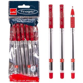 Ручка кулькова/масляна  CELLO "Finegrip" 0,7мм ЧЕРВОНА  Original (5/250/3000)