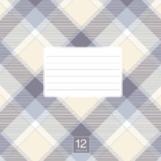 Зошит уч. "Школярик" 12арк.==/3345L/ "Plaid pattern" ВД-лак (нейт) (30/300)