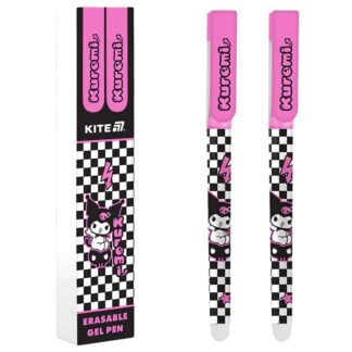Ручка гелева "пиши-стирай" "Kite" /HK25-069/ Kuromi Куромі, 2шт/уп у пеналі, синя (1/4)