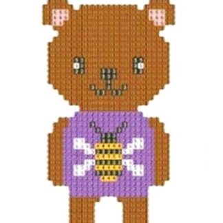 Набір для творчості зі стразами (наліпка) "Go to art" /189173/ "Ведмедик" 9*15 см (1/5)