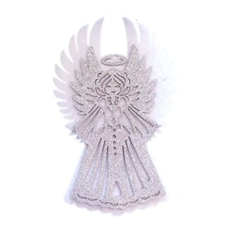 Набір фетрових заготовок "Діамантові ручки" /120782/ "Білий янгол,13 см, срібний, 4 шт в упак.