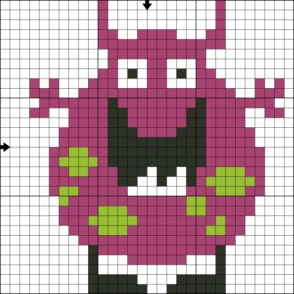 Набір для творчості зі стразами (наліпка) "Go to art" /188086/ "Монстрик" 9*9 см (1/5)