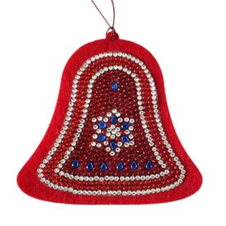 Набір для творчості зі стразами (наліпка) "Go to art" /178450/ "Дзіночок новорічний" 10*10 см (1/5)