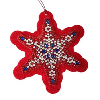 Набір для творчості зі стразами (наліпка) "Go to art" /178454/ "Сніжинка" 10*10 см (1/5)