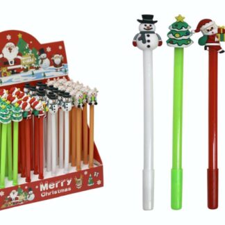 Ручка гелева "WB" /13590/ Новорічна, 0,5мм синя (48)