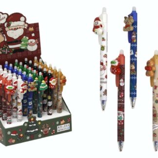 Ручка гелева "Пиши-стирай" "WB" /224P/ Новорічна, 0,5мм синя (36)