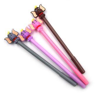 Ручка гелева "JO" /DSCN0292/ "Слоненята" з іграшкою, синя (12/144/1728)