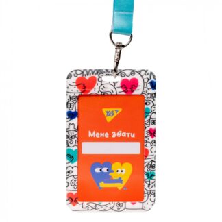 Бедж "YES " /940306/ пластиковий на стрічці, слайдер "Stand with Ukraine" (1/24/288)