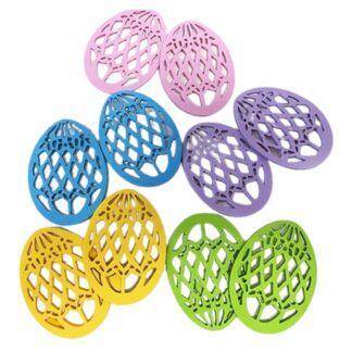 Набір заготовок "Діамантові ручки" /123018/ "Яйце мереживне " 6 см,  30 шт в упак, мікс кольорів