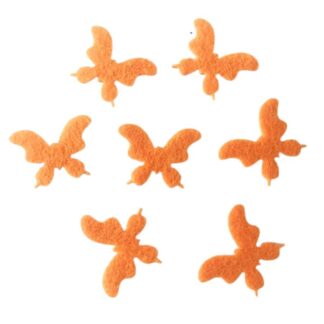 Набір фетрових заготовок "Діамантові ручки" /120648/ "Метелик"  3,5 см, 50 шт в упак, помаранч.