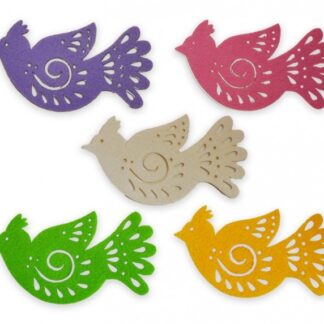 Набір фетрових заготовок "Діамантові ручки" /120485/ "Птаха" 11 см, 30 шт в упак, мікс кольорів