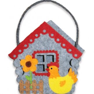 Набір для творчості "Діамантові ручки" /120133/ "Зроби сам "Кошик з фетру "Казковий будиночок" 14*14,5 см