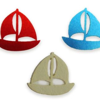 Набір фетрових заготовок "Діамантові ручки" /120492/ "Кораблик" 5,5 см, 60 шт. в упак, мікс кольорів
