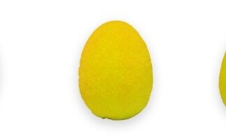Заготовка з пінопласту "Діамантові ручки" / 224616/ "Яйце оксамитове" 3,5 см, 20 шт. в упак, жовта