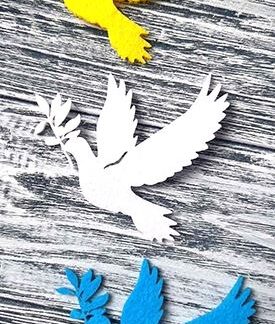 Набір фетрових заготовок "Діамантові ручки" /120746/ "Голуб миру" 8,5см, 15шт в упак, мікс кольорів