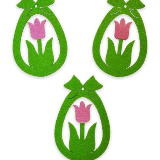 Набір фетрових заготовок "Діамантові ручки" /120389/ "Яйце "Тюльпан" 10,5 см, 20 шт. в упак, рожевий