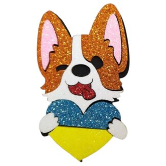 Набір заготовок "Діамантові ручки" /123081/ "Песик з серцем" 8 см, 10 шт в упак.