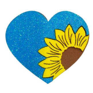 Набір заготовок "Діамантові ручки" /123072/ "Серце з соняхом" 6 см, 20 шт в упак.