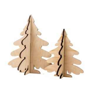 Набір заготовок "Rosa Talent" "Ялинка 3D" /449/ 2шт, фанера, h:18см та h:13см