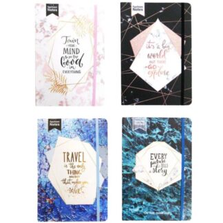 Блокнот А5/80арк "JO" /NA580093/ на гумці "Travel" кол.край 70гр, мікс (1/16)