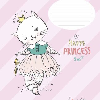 Зошит уч. "Star" 12арк. == /3491L/ "Happy princess" глітер (дівчинка) (30/360)