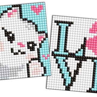 Набір для творчості зі стразами (магніт) "Ідейка" /AMG1046/  "Мила кішечка" 9*9см