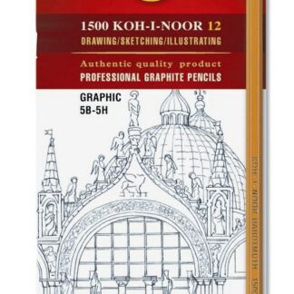 Набір графітних олівців "Koh-i-Noor" /1502.III/ Graphic д/графічн. робіт, 5B-5H, 12шт, метал. уп. (1/12)