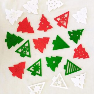 Набір фетрових заготовок "Діамантові ручки" /120761/ "Грайливі ялинки",6 см, 30 шт в упак.