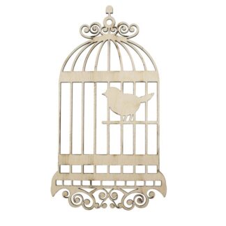 Заготовка "Rosa Talent" "Клітка з пташечкою" /675/ 2шт, фанера, 29,5х16,5см