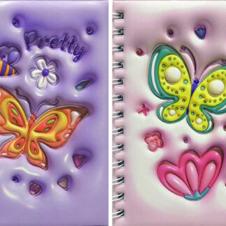 Блокнот В6/80арк /36978-XLT/ спіраль, тверда обкл. "Метелик-3D" #, мікс (1/72)