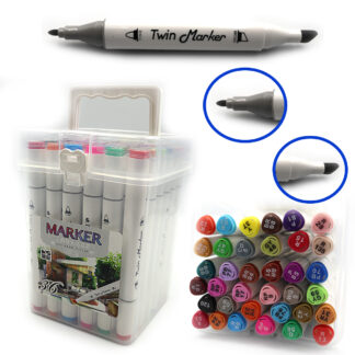 Скетч Маркер двосторонній "JO" /DSCN0228-36/ трикутн. 36шт/набір пласт. контейнер (1/24)