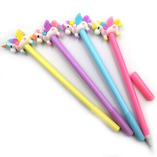 Ручка гелева "JO" /IMG_5179/ "Маленький єдиноріг"" з іграшкою, 9 син.+ 3 чорн. (12/144/1728)