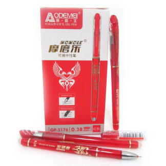 Ручка "Пиши-стирай" "AODEMEI" /GP-3176-RD/ гольч. червона, 0,38мм (12/144)