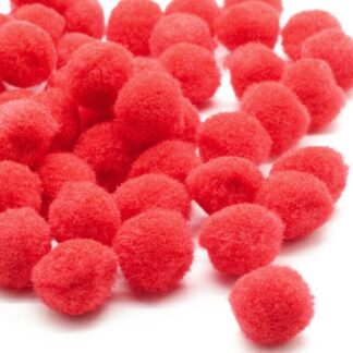 Помпони "Діамантові ручки" /163170/ червоні 2,5 см, 500 шт в упак.