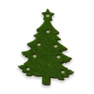 Набір фетрових заготовок "Діамантові ручки" /120688/  "Ялинка", зелена, 5 см, 50 шт в упак.